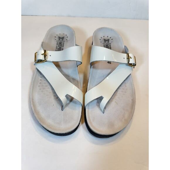 Size 40 Memphisto Helen Sandals White Cork - Picture 1 of 13